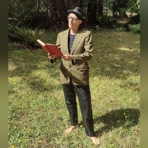 Vintage Hudson's Bay Wool Men's Green Plaid Blazer